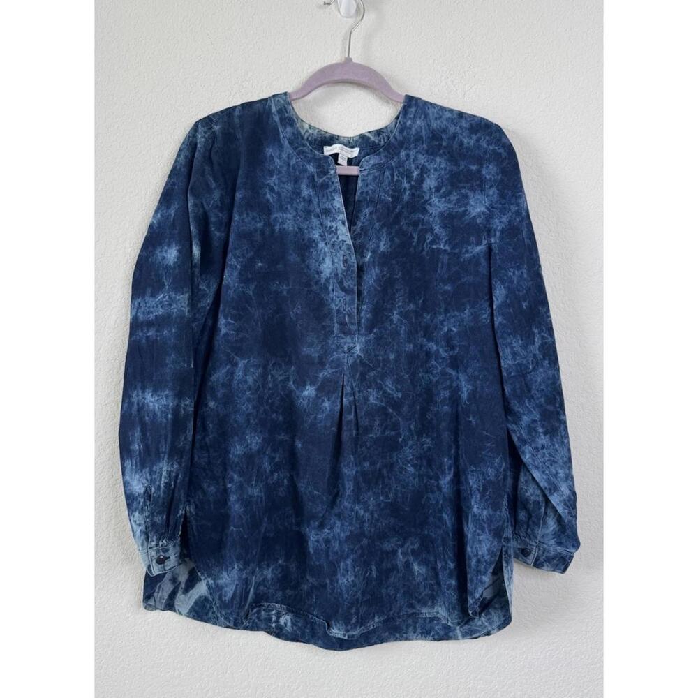 J.Jill Pure Jill Tie Dye Tunic Top Women’s Sz L Organic Cotton Beach‎ Boho